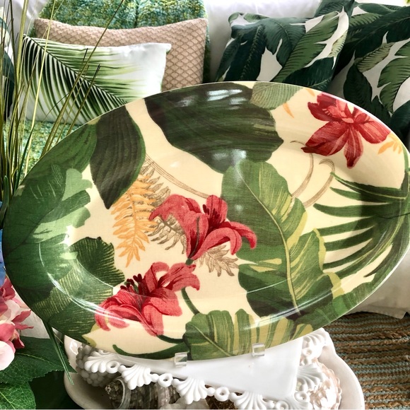 Tropical Melamine Serving Platter - Picture 1 of 4